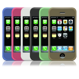 iPhone Silicone Case (Black,White,Blue,Pink,Grey)